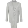 Tagliatore Single-breasted Virgin Wool Suit In Gray