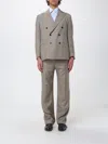 Tagliatore Double-breasted Virgin Wool Suit In Gray