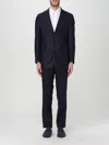 Tagliatore Two-piece Suit In Wool And Silk Blend In Blau