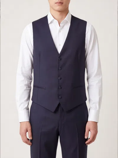 Tagliatore Suit Vest Men Color Black In Blue