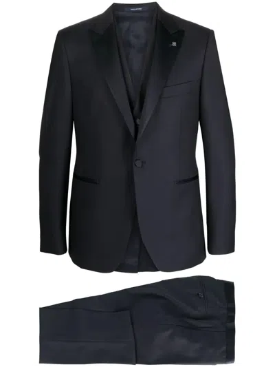 Tagliatore Suit With Gilet In Blue