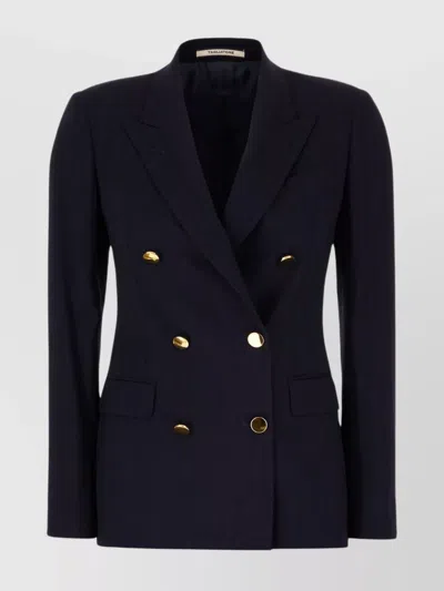 Tagliatore Suit Wool Blend Double-breasted Design In Blue