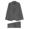 Tagliatore Long-sleeved Suit Jacket In Gray