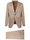 Tagliatore Beige Tailored Suit With Classic Notch Lapel In Beige