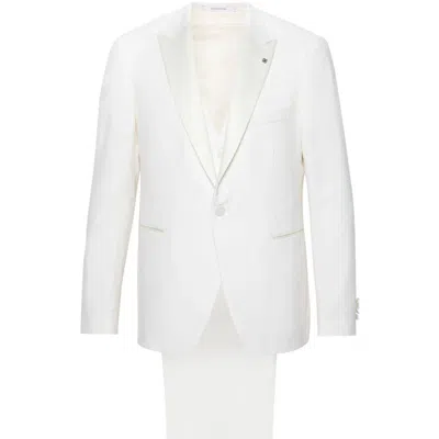 Tagliatore Single-breasted Suit In Neutrals