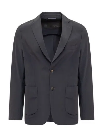 Tagliatore Suit With Chest Pocket And Flap Pockets In Gray