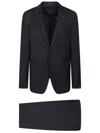 Tagliatore Three-piece Suit In High-quality Blue Fabric In Blue