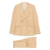 Tagliatore Linen Suit In Multicolor