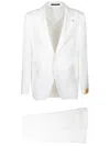 Tagliatore White Linen Suit In White