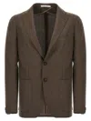 Tagliatore Wool Blazer In Super 100's In Brown