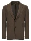 Tagliatore Wool Blazer In Super 100's In Brown