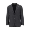 Tagliatore Blue Single-breasted Tuxedo With Vest In Gray