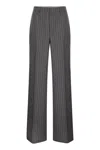 Tagliatore Superfine Wool Pinstriped Trousers In Gray