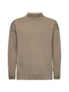 Tagliatore High-neck Wool Jumper In Fango