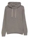 Tagliatore Ribbed Hoodie In Gray
