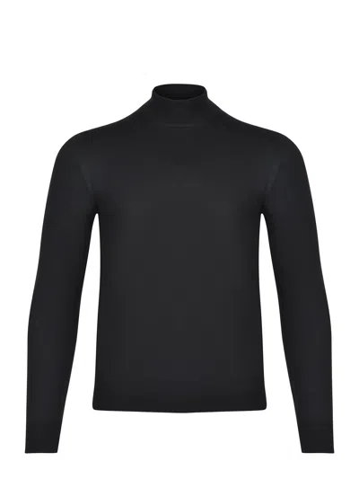 Tagliatore Sweater Made Of Virgin Wool In Black