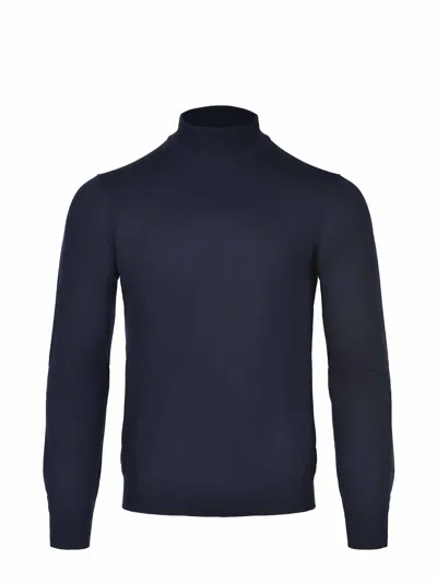 Tagliatore Sweater Made Of Virgin Wool In Blue