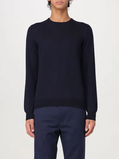 Tagliatore Man Sweater Midnight Blue Size 38 Cotton In Blue