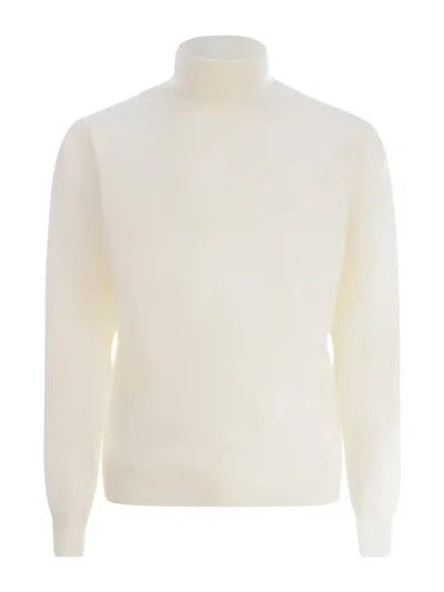 Tagliatore Turtleneck In Virgin Wool In Beige