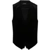 Tagliatore Button-down Cotton Waistcoat In Black