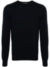 Tagliatore Twin Fine-ribbed Pullover In Blue
