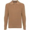 Tagliatore Wool Polo Shirt In Neutrals