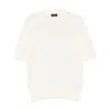 Tagliatore Knitted Polo Shirt In White