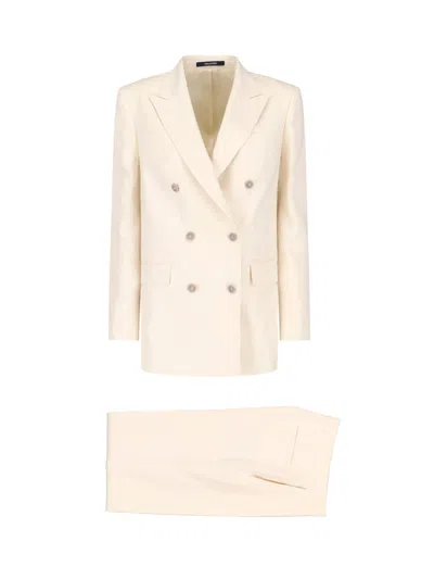 Tagliatore T Jasmine Double-breasted Suit In White