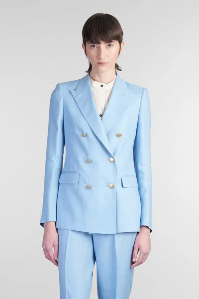 Tagliatore T-parigi In Cyan Linen