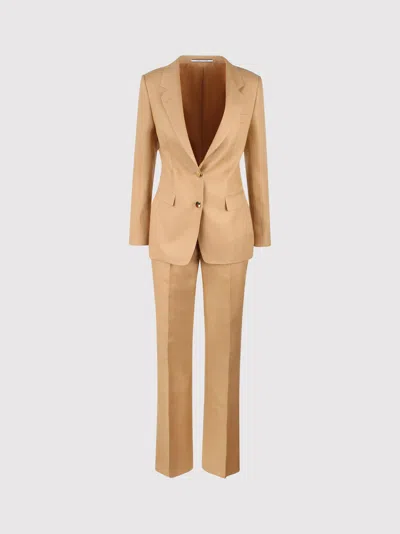 Tagliatore T Parigi Tailleur Suits Brown In Neutral