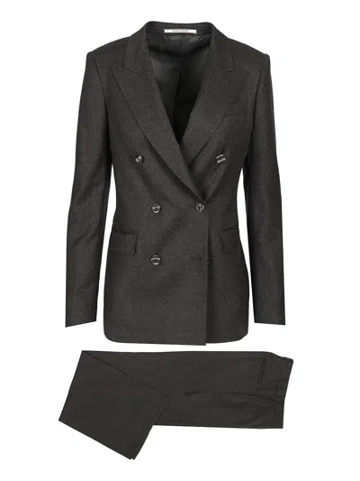 Tagliatore T-parigi10bad Double Breasted Blazer Blue Tailleurs Dresses Blue In Gray