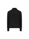 Tagliatore Merinos Polo Manica Lunga In Black