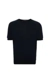 Tagliatore Short Sleeve V-neck T-shirt In Blue