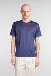 TAGLIATORE T-SHIRT IN BLUE COTTON