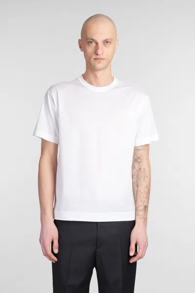 TAGLIATORE T-SHIRT IN WHITE COTTON