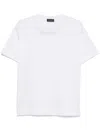 Tagliatore Men White Cotton Jersey Crewneck T-shirt In White