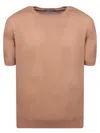 Tagliatore Short Sleeves Brown T-shirt In Brown