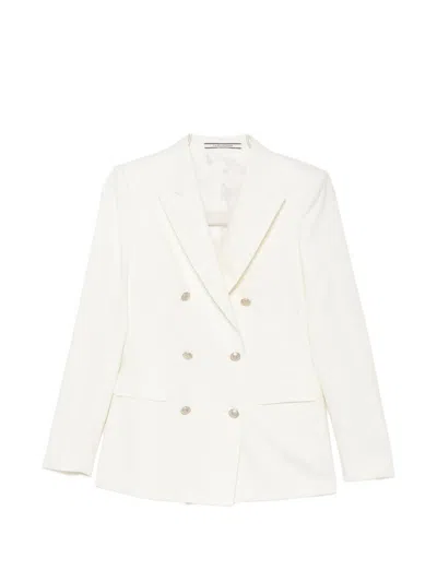 Tagliatore Wool Blend Double-breasted Suit In Neutral