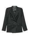 Tagliatore Wool And Silk Pleated Suit Clothing In Gray