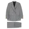 Tagliatore Double-breasted Jacket In Prince Of Wales Wool In Gray