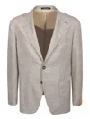 Tagliatore Tailored Beige Blazer With Notch Lapel