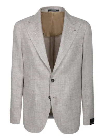 Tagliatore Tailored Beige Blazer With Notch Lapel