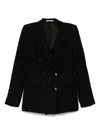 Tagliatore Tailored Black Blazer With Double-breasted Design In Black