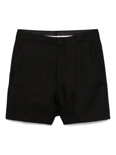 Tagliatore Tailored Black Linen Belle Shorts