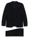 Tagliatore Napoli Wool Suit With English Rear Vents In Black