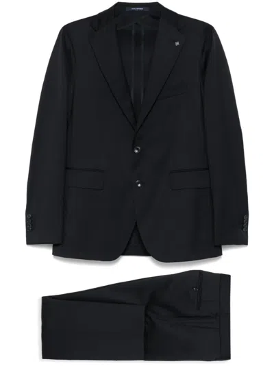 TAGLIATORE TAGLIATORE TAILORED BLACK SUIT WITH NOTCH LAPELS