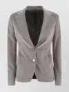 Tagliatore Tailored Blazer With Notch Lapel And Front Pockets In Gray