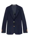 Tagliatore Tailored Blue Blazer With Gold-tone Buttons In Blue