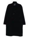 Tagliatore Tailored Blue Coat With Structured Silhouette And Timeless Appeal In Black