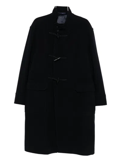 Tagliatore Tailored Blue Coat With Structured Silhouette And Timeless Appeal In Black